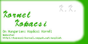 kornel kopacsi business card